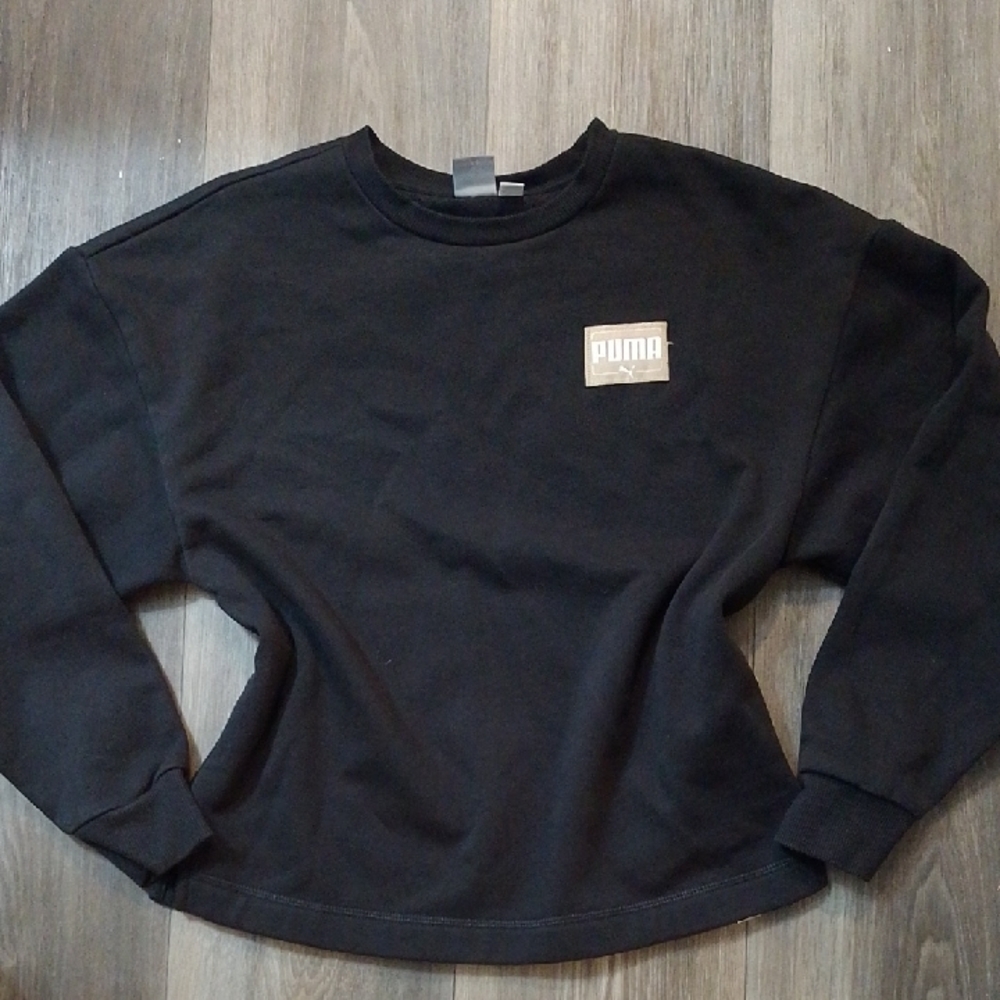 Puma Women's Black Off-the-Shoulder Sweater